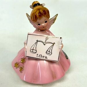 Vintage early black eyed Josef  Originals horoscope angel series “ Libra” Japan